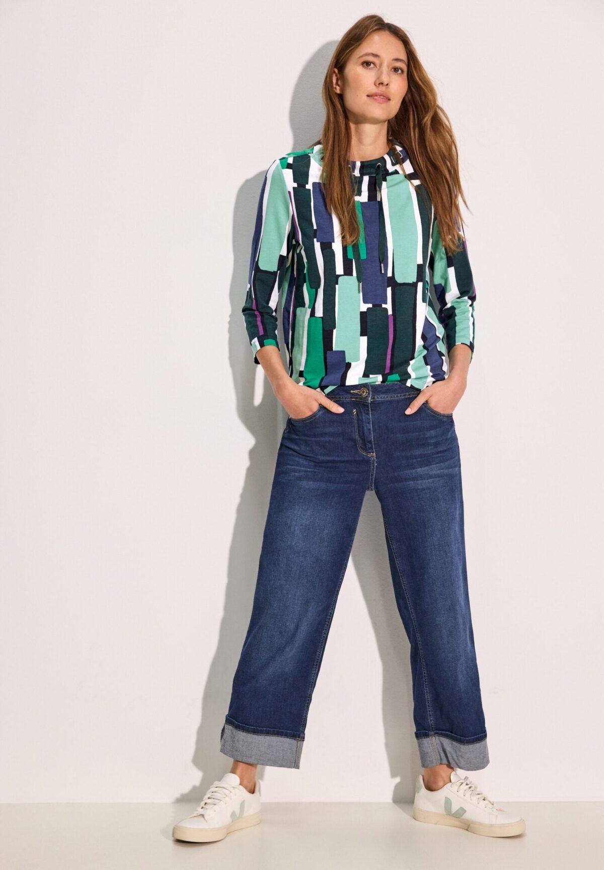 CECIL Big Print Funnel Neck Shirt – Bild 2