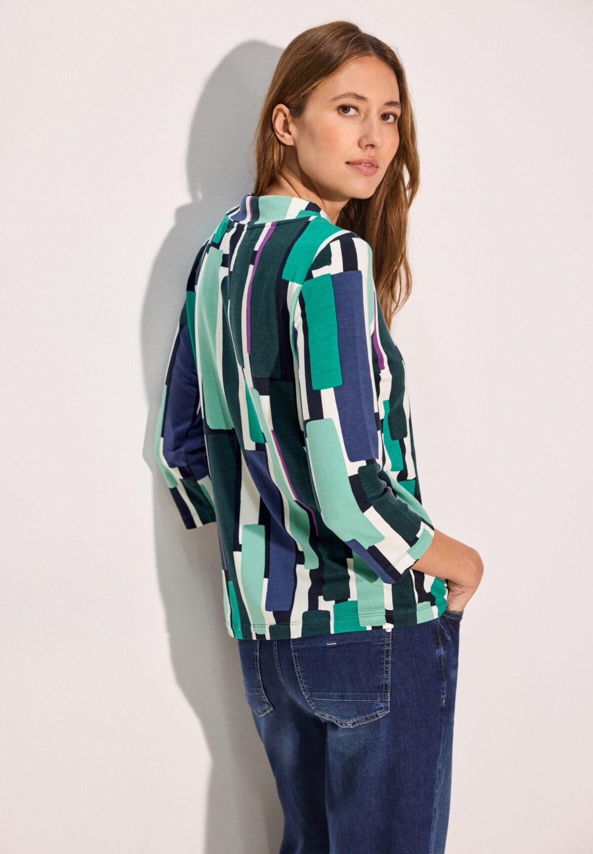 CECIL Big Print Funnel Neck Shirt – Bild 3