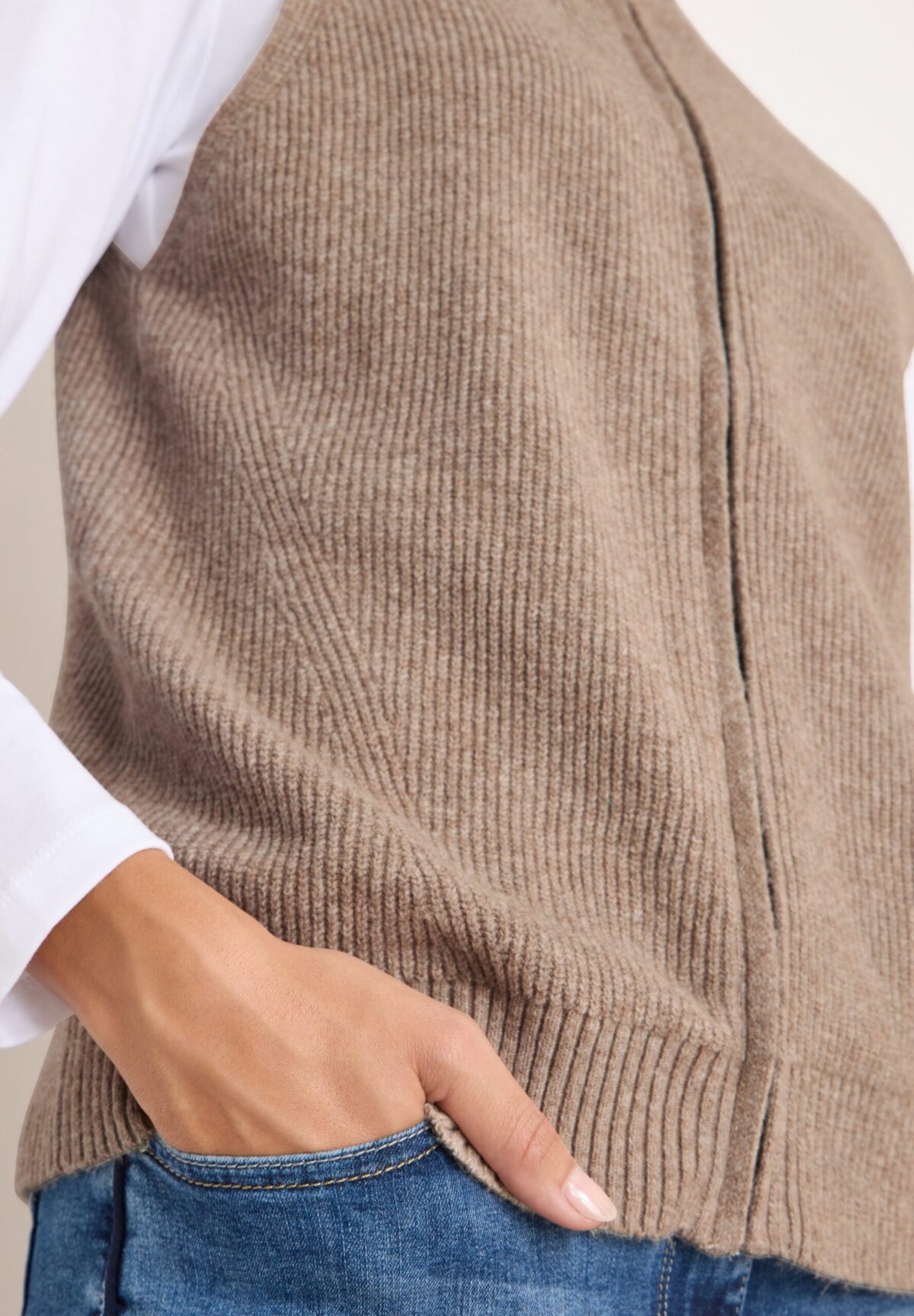 CECIL Cosy rib mix Vest – Bild 3