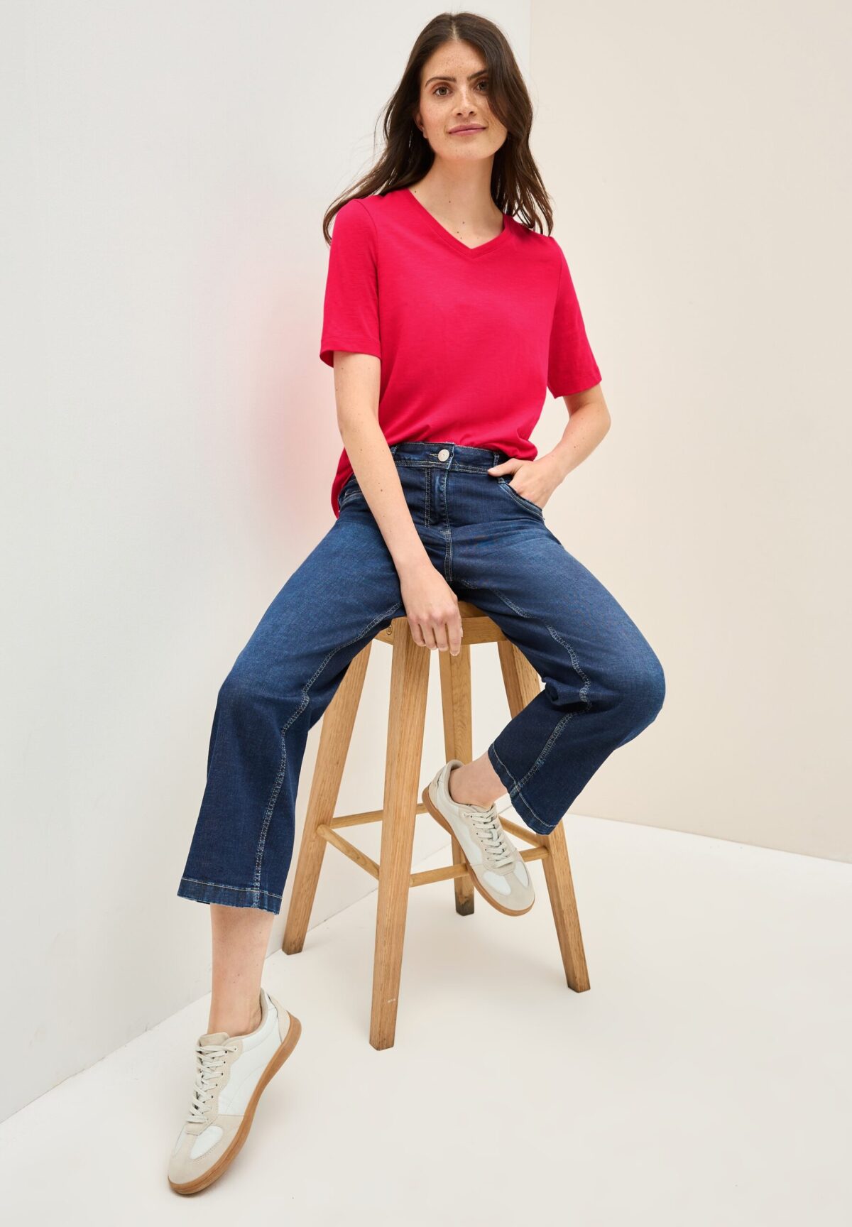 CECIL EXTRA_TOS Basic Solid V-Neck – Bild 2