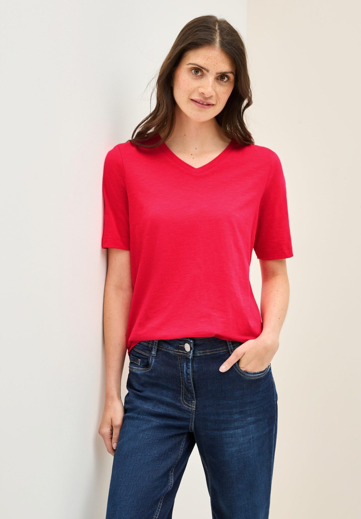 CECIL EXTRA_TOS Basic Solid V-Neck – Bild 3