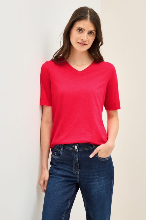 CECIL EXTRA_TOS Basic Solid V-Neck – Bild 3