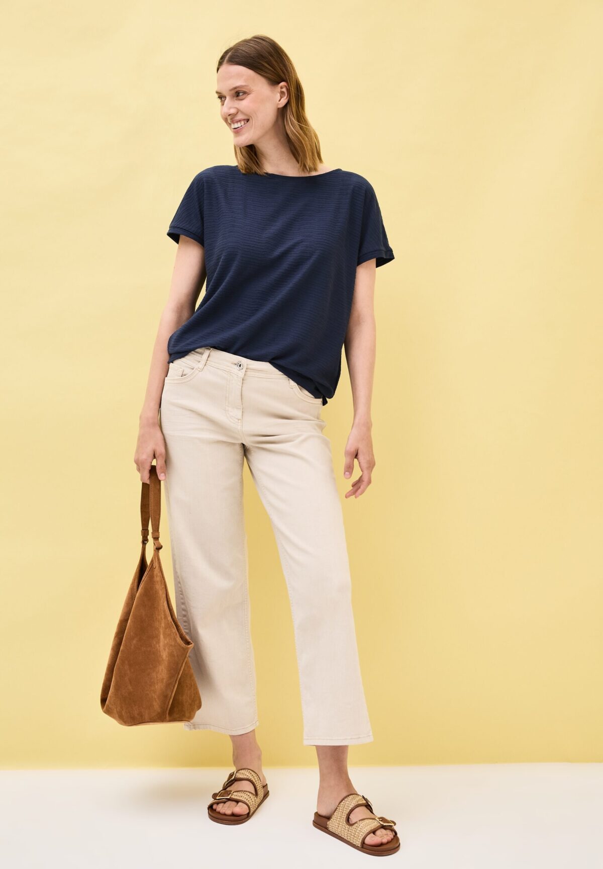 CECIL TOS Solid Structure T-Shirt – Bild 5