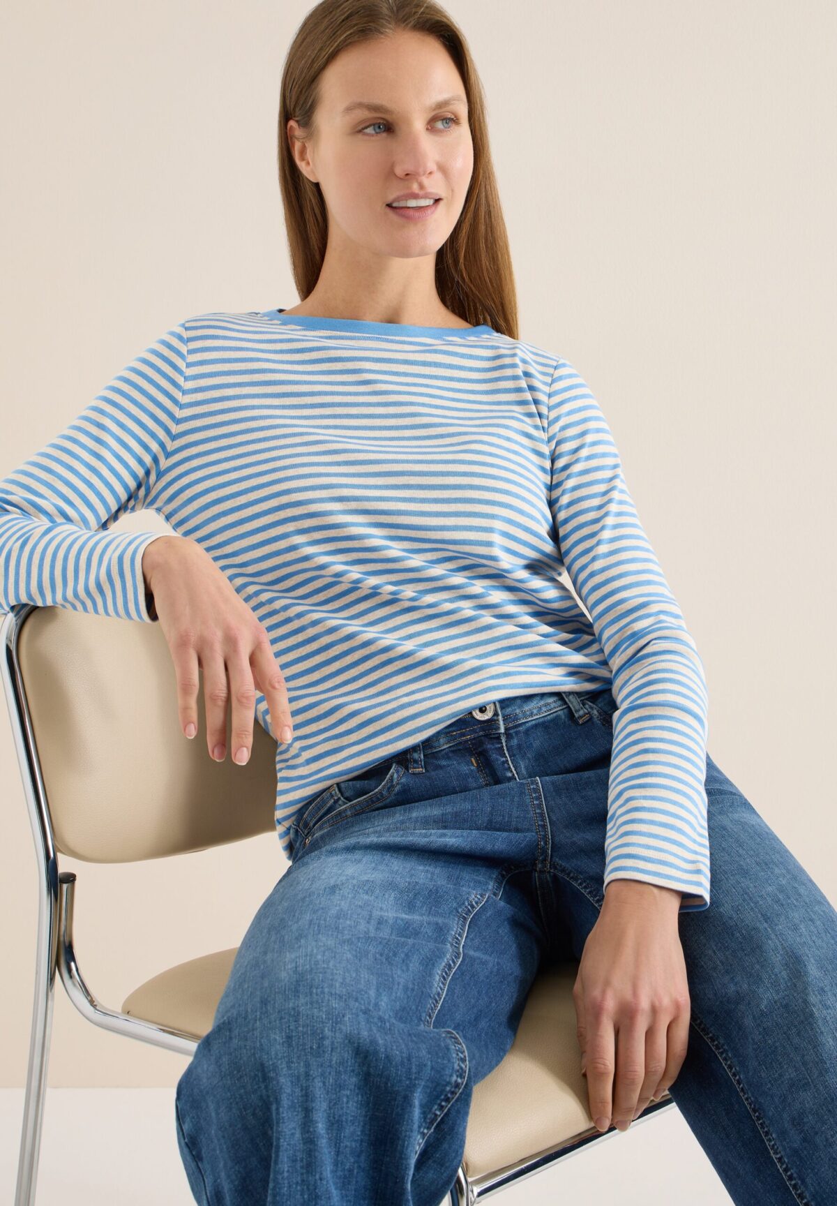 CECIL TOS Basic Melange Stripe T-Shi – Bild 2