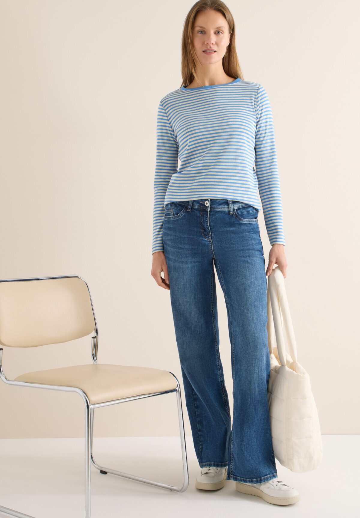 CECIL TOS Basic Melange Stripe T-Shi – Bild 4