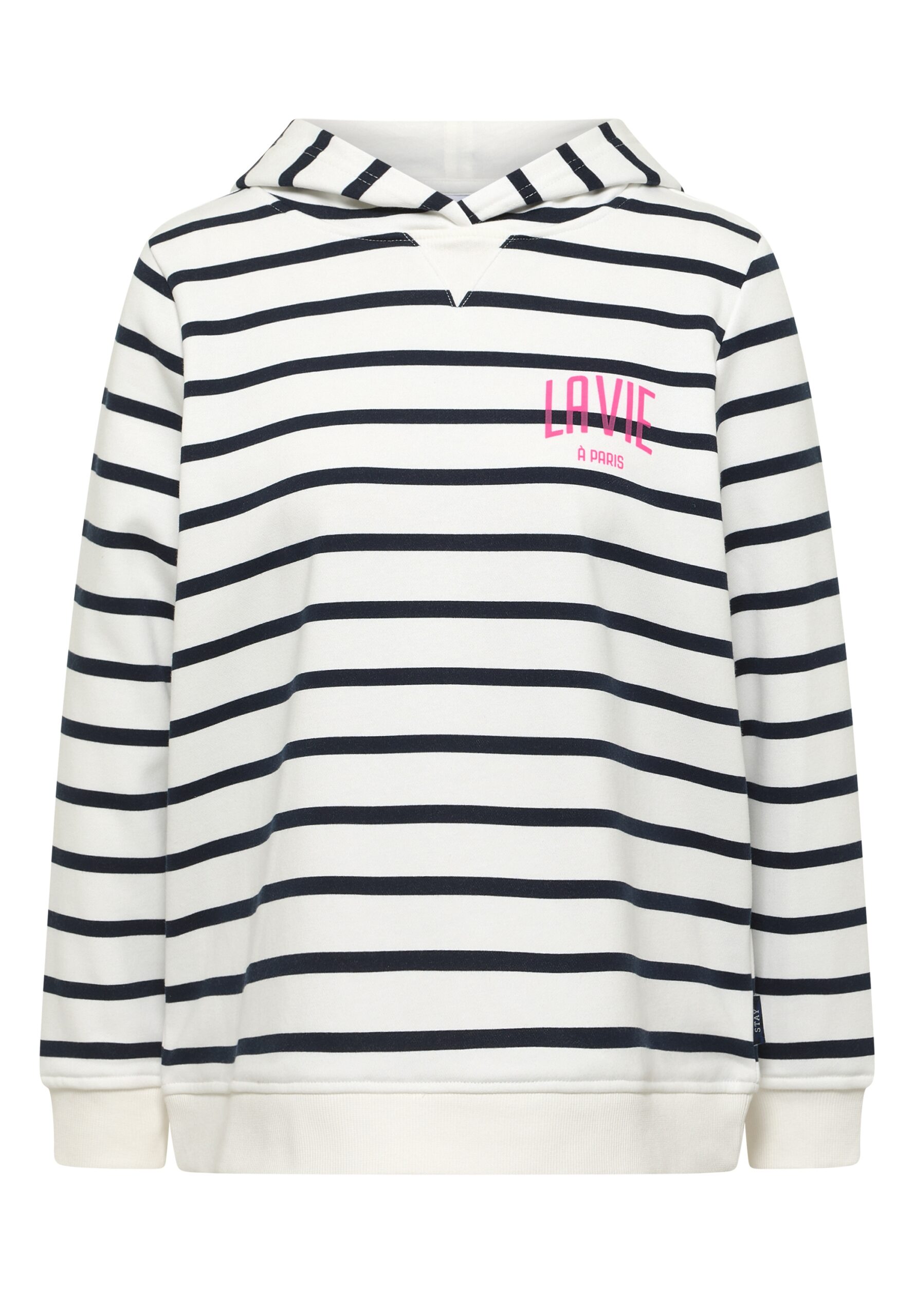 CECIL TOS Striped Hoody w. Chest Pri – Bild 1