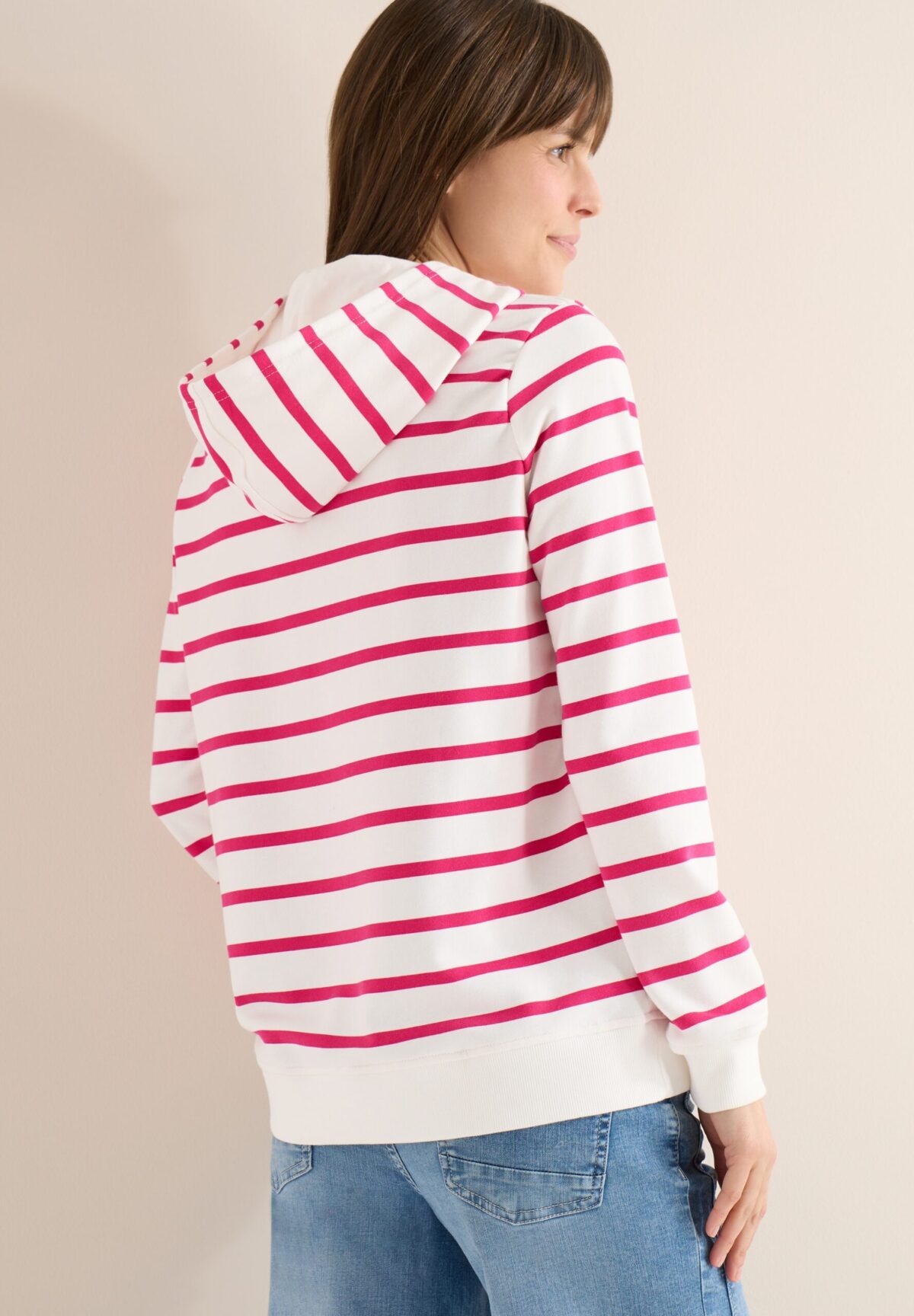 CECIL TOS Striped Hoody w. Chest Pri – Bild 3