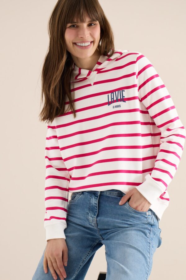CECIL TOS Striped Hoody w. Chest Pri – Bild 5