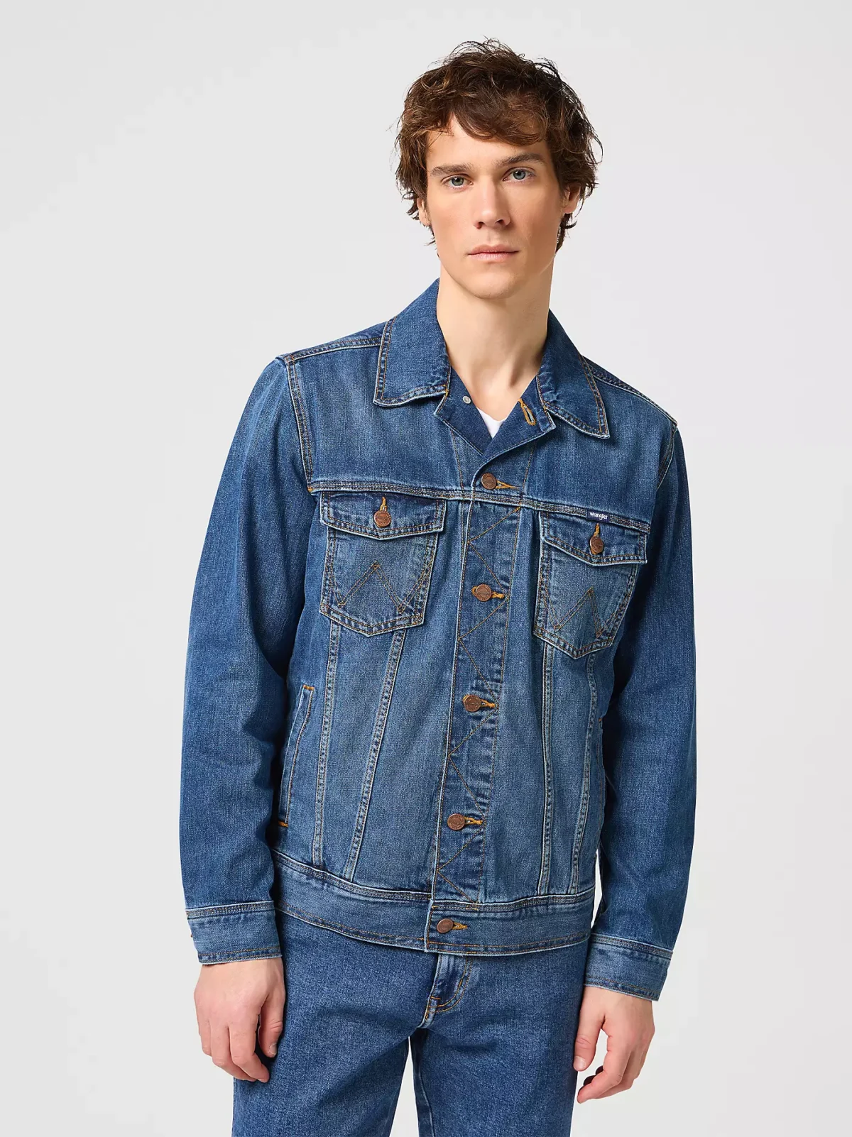 WRANGLER WESTERN DENIM JACKET MID STONE – Bild 1