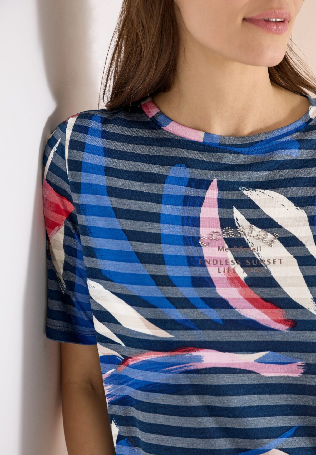CECIL TOS Striped Burnout FP T-Shirt – Bild 2