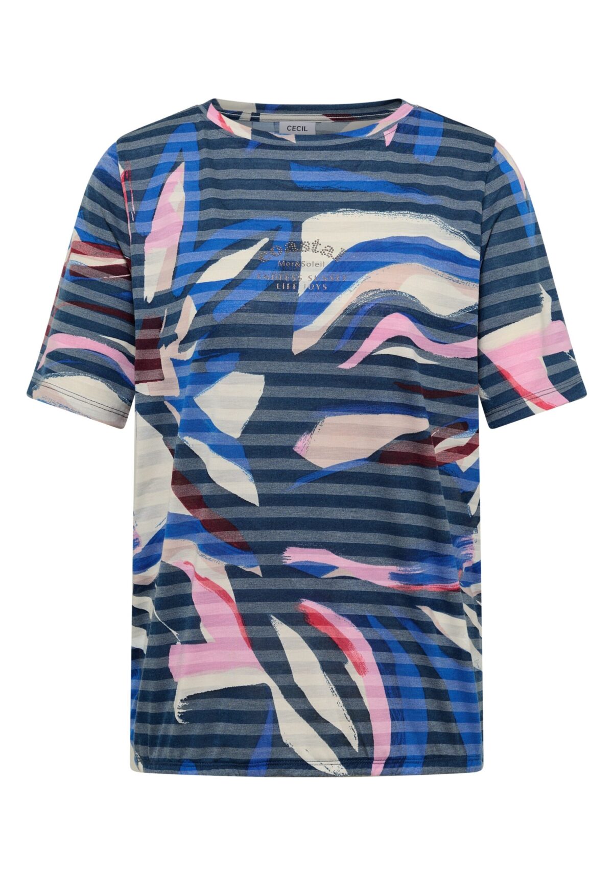 CECIL TOS Striped Burnout FP T-Shirt – Bild 3