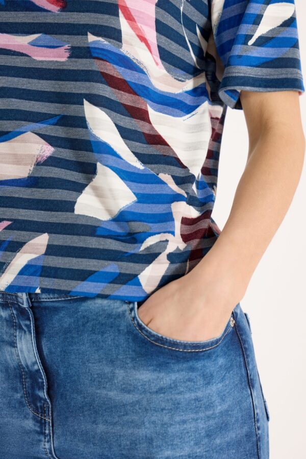 CECIL TOS Striped Burnout FP T-Shirt – Bild 4
