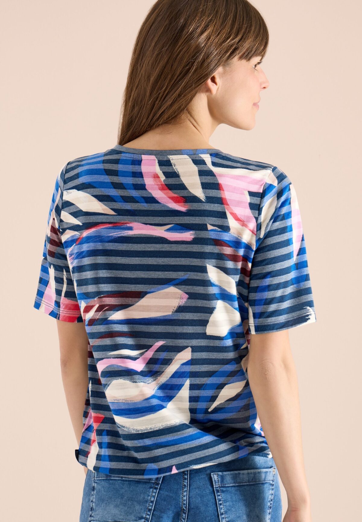 CECIL TOS Striped Burnout FP T-Shirt – Bild 5