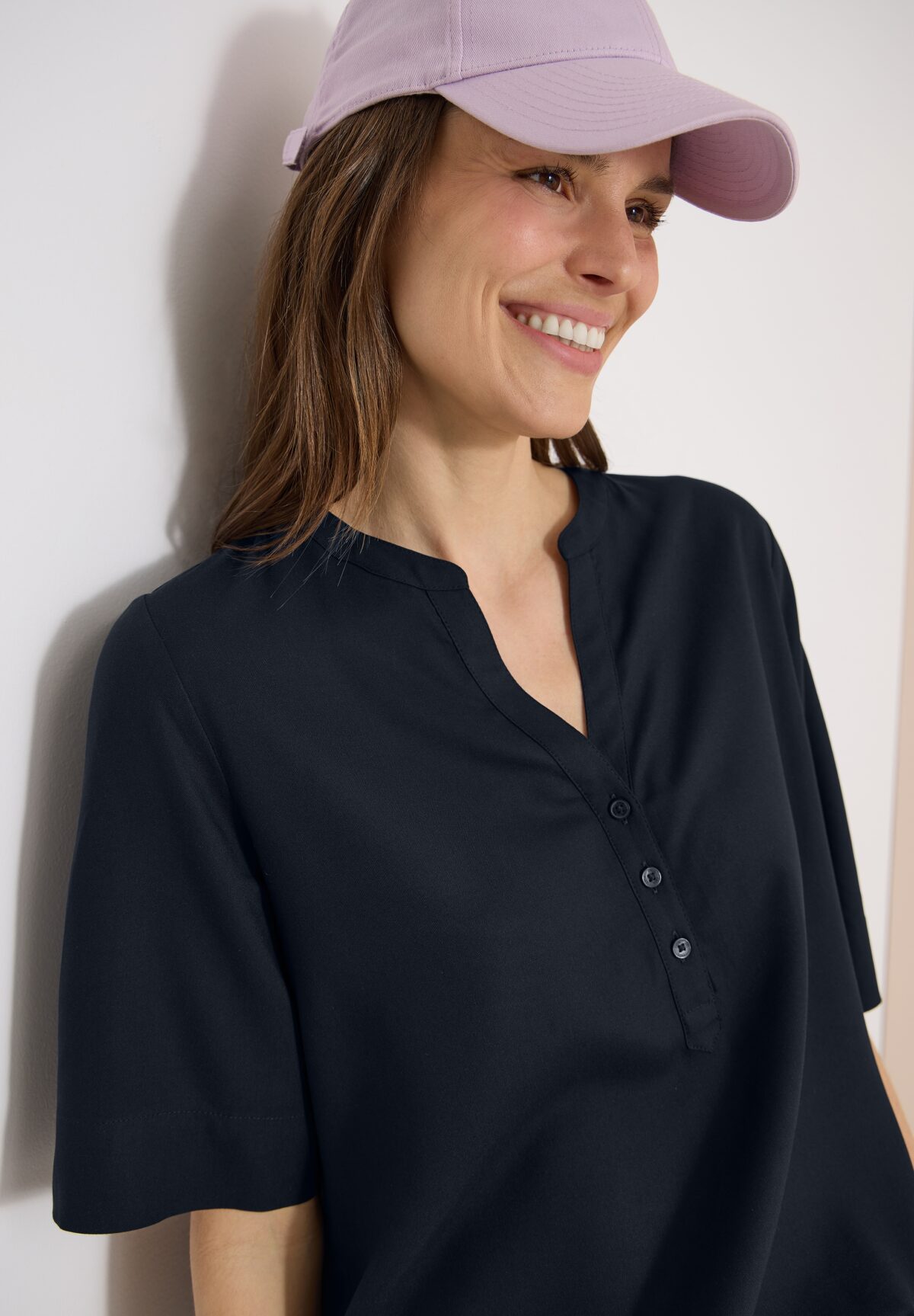 CECIL NOS Solid Splitneck Blouse – Bild 5