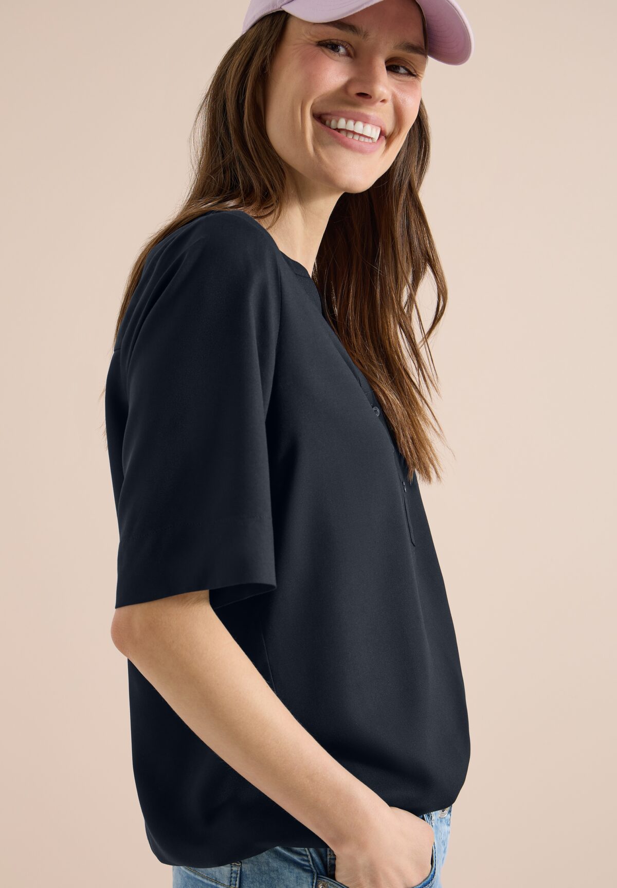 CECIL NOS Solid Splitneck Blouse – Bild 7
