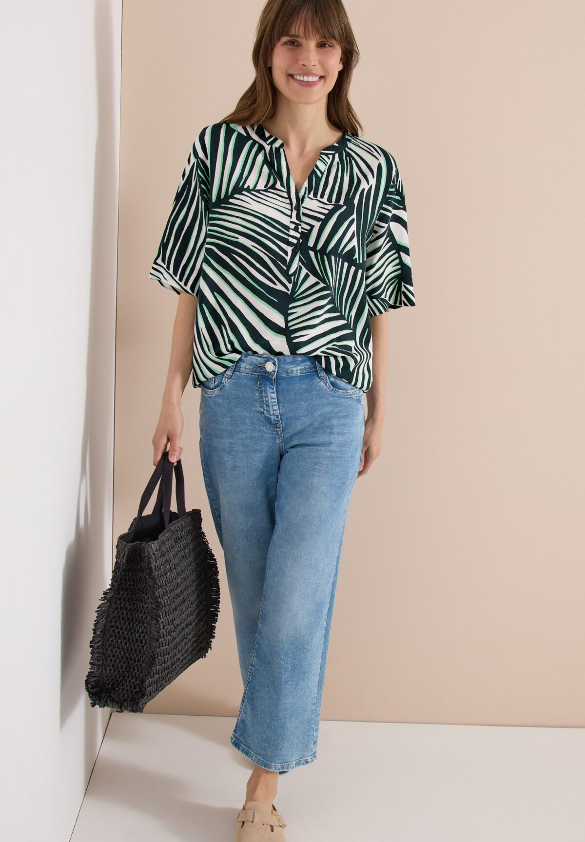 CECIL TOS Printed Splitneck Blouse – Bild 1