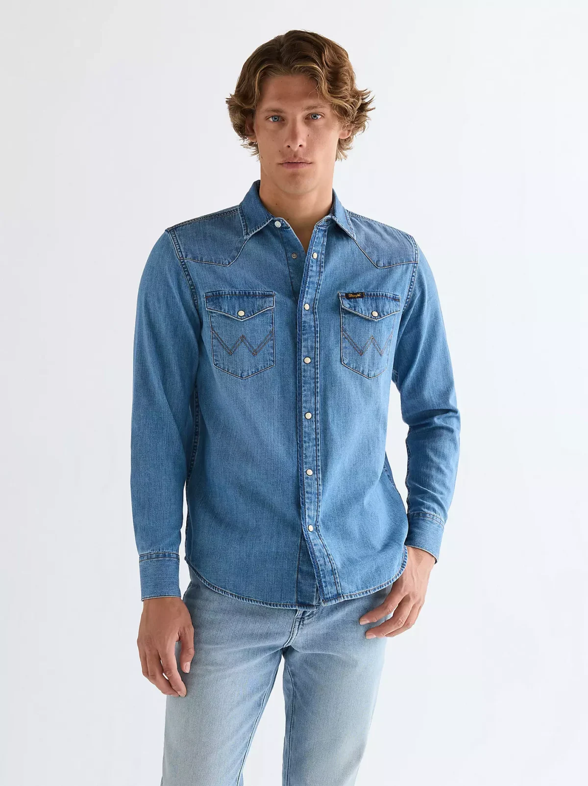 WRANGLER WESTERN_SHIRT MID_LIGHT_WASH – Bild 1