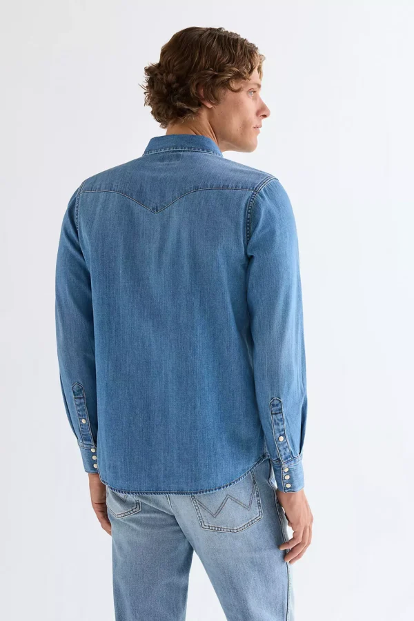 WRANGLER WESTERN_SHIRT MID_LIGHT_WASH – Bild 3