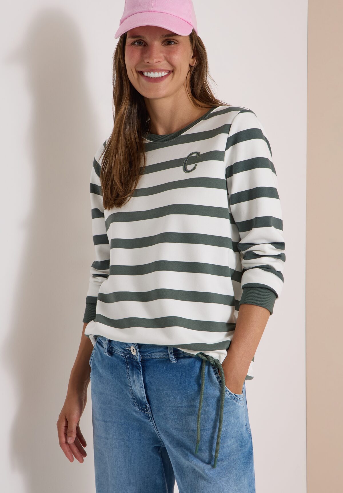 cecil_striped_sweatshirt_w_embroide_b3_039_88_37798_1326.jpg CECIL Striped Sweatshirt w. embroide – Bild 1